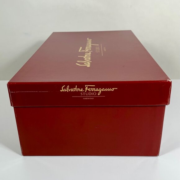 Salvatore Ferragamo Studio Mens Black Leather Penny Loafers 9.5D w/ Box Italian main image 13